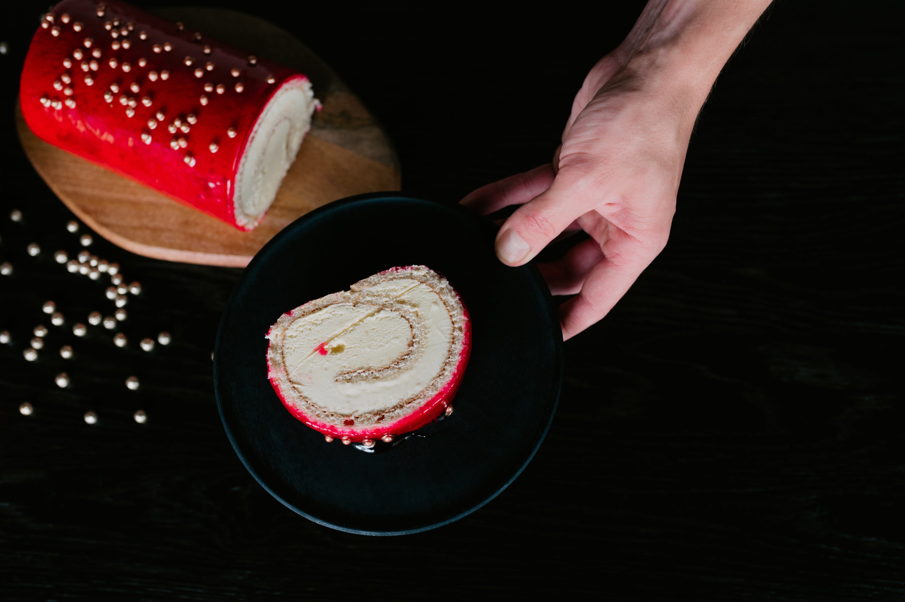 Ice Roll Cake - framboos